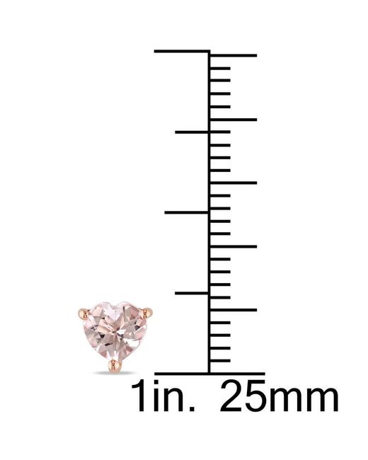 Amour Pink Heart-Cut Morganite Solitaire Stud Earrings