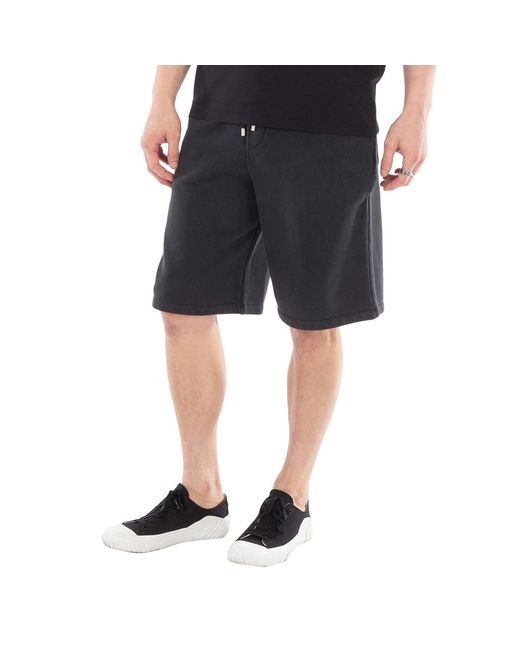 Balmain Black Logo-Embroidered Cotton Shorts for men