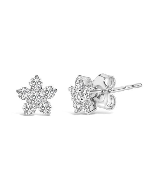 Haus of Brilliance Metallic 10K 1/2 Cttw Lab Grown Diamond Star Stud Earrings