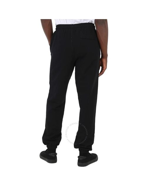 Marcelo Burlon Black White Cross Logo-print Cotton Track Pants for men
