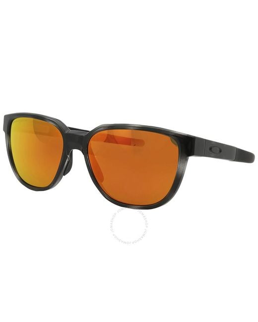 Oakley Brown Actuator Prizm Ruby Polarized Rectangular Sunglasses Oo9250 925005 57 for men