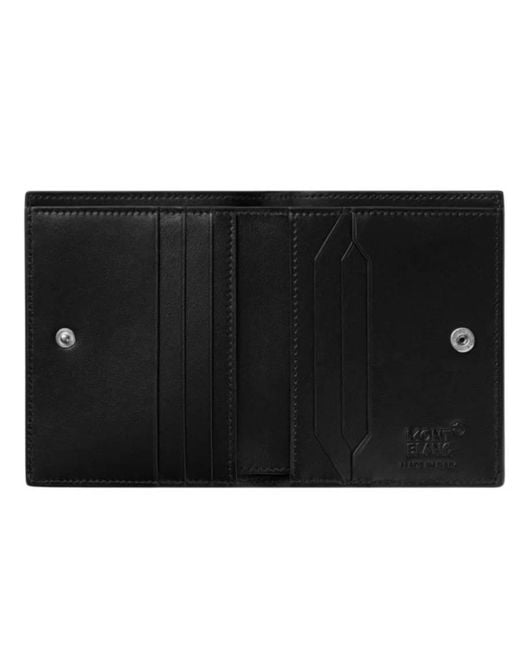 Montblanc Blue Meisterstuck Compact 6Cc Leather Wallet for men