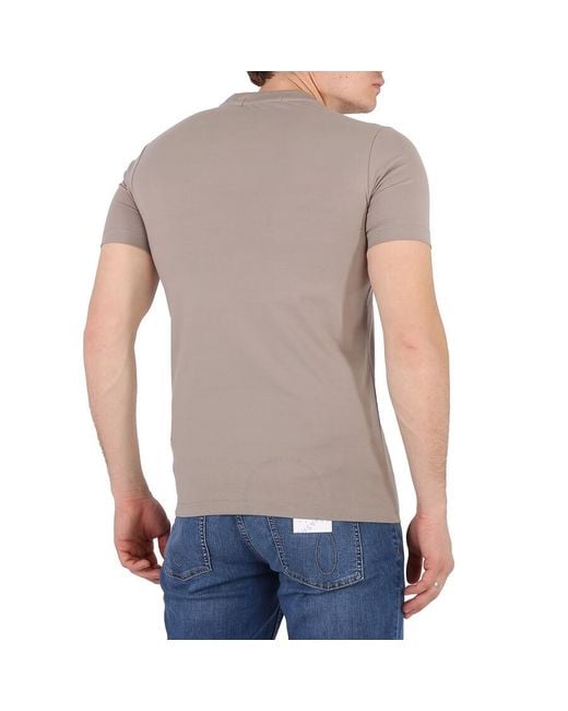 Calvin Klein Gray Perfect Taupe Archival Institutional Logo T-shirt for men
