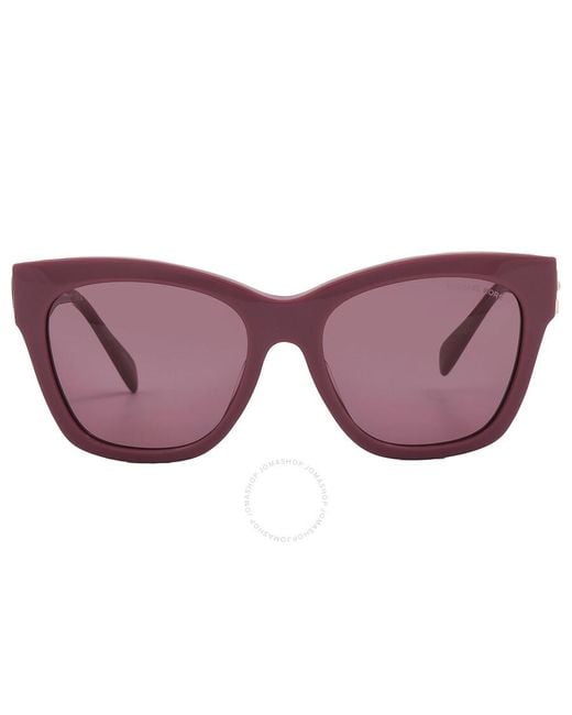 Michael Kors Purple Empire Dusty Rose Solid Butterfly Sunglasses Mk2182u 32566g 55