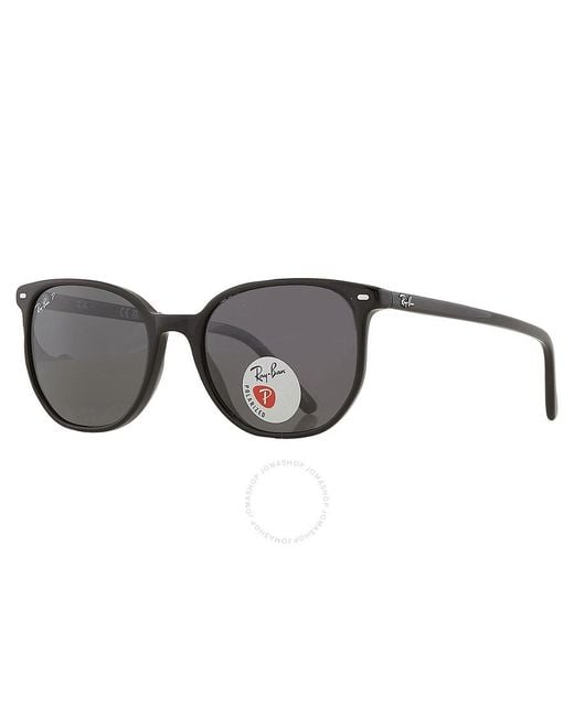 Ray-Ban Black Elliot Polarized Square Sunglasses Rb2197 901/48 54