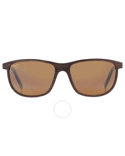 Maui Jim Brown Lele Kawa Hcl Bronze Rectangular Sunglasses H811-25c 58