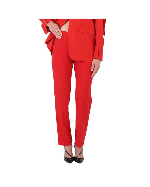 Givenchy Red Pop Concealed Fastening Tailo Trousers