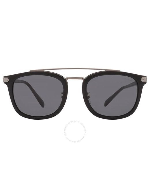COACH Black Grey Square Sunglasses Hc8382 500287 53 for men