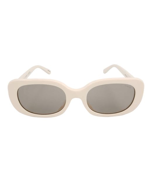 COACH Gray Grey Oval Sunglasses