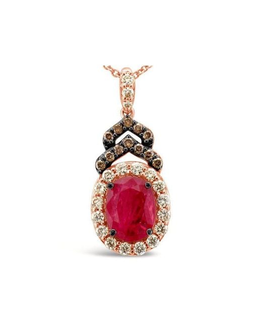 Le Vian Red Ladies' Precious Fashion Pendant