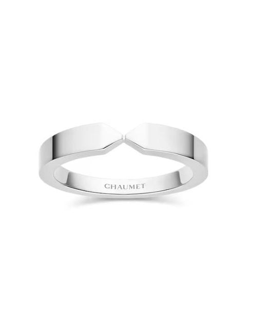 Chaumet White Platinum Triomphe De Wedding Band for men
