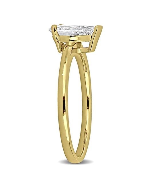Created Forever Metallic 1Ct Tw Pear-Shaped Lab Grown Diamond Engagement Ring