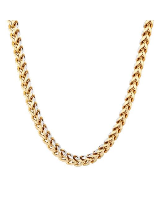 Robert Alton Metallic Finish Stainless Steel Chain And Bracelet Set For for men