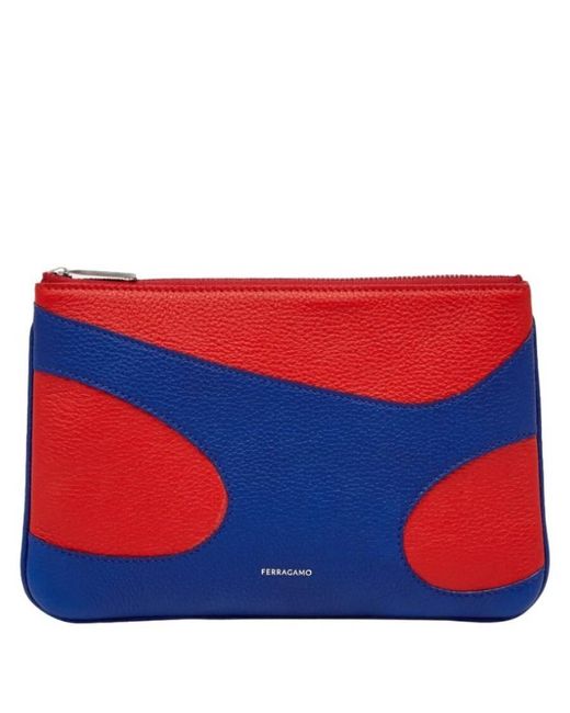 Ferragamo Red Panelled Design Smartphone Case for men