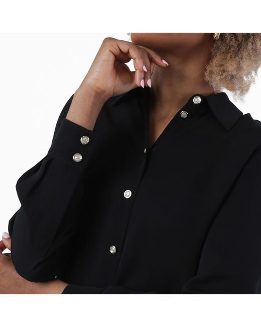 Ferragamo Black Mulberry Silk Georgette Shirt, Brand Size 44 Us