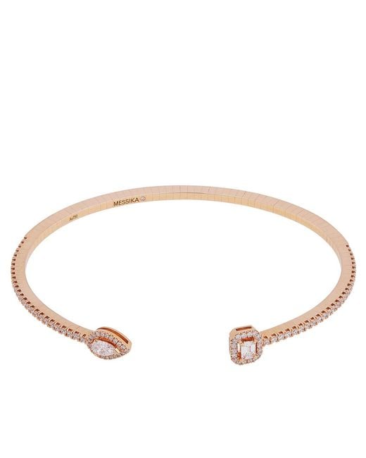 Messika Metallic 18K Rose My Twin Skinny Diamond Bracelet