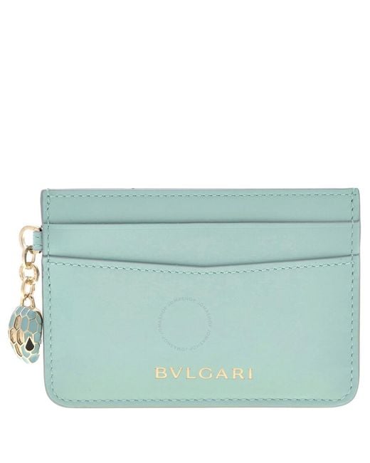 BVLGARI Blue Serpenti Forever Leather Card Case