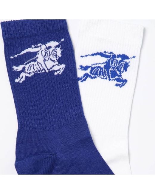 Burberry Blue Equestrian Knight Socks Set