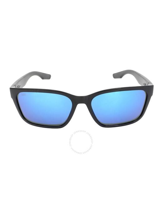 Costa Del Mar Palmas Blue Mirror Polarized Glass Square Sunglasses 6s9081 908101 57