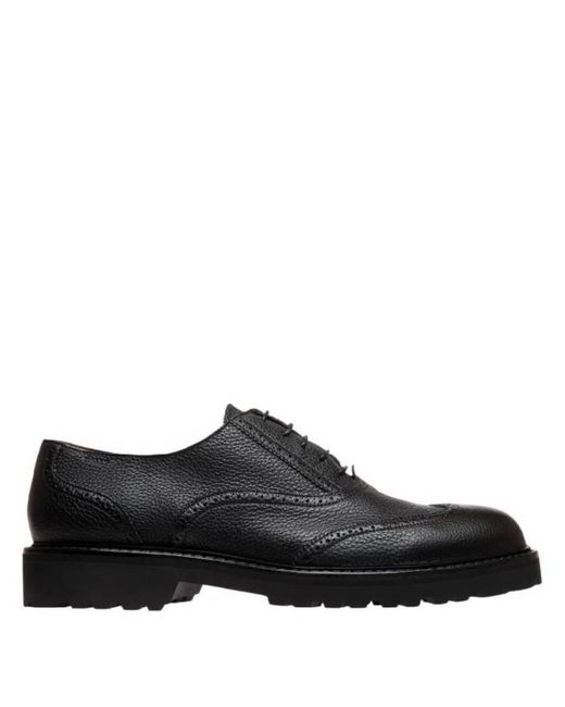 Bally Black Briar Grained Leather Oxfords, Brand Size 10 Us for men