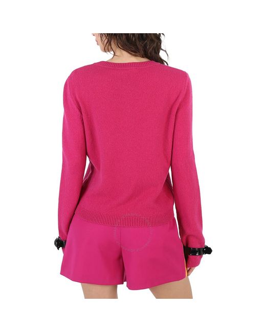 Moschino Pink Regenerated Cashmere Cardigan