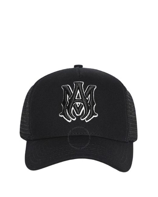 Amiri Black Ma Trucker Hat for men