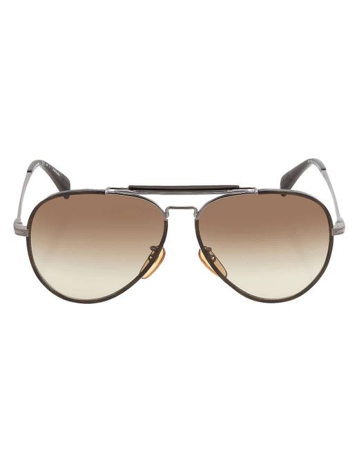 David Beckham Brown Gradient Pilot Sunglasses for Men Lyst
