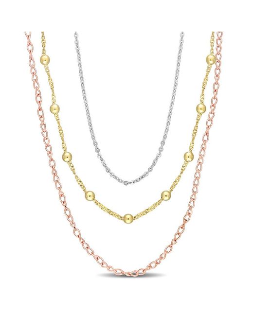 Amour Metallic Chain Necklace