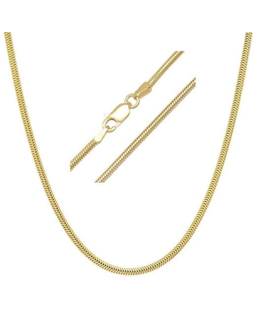 Kylie Harper Metallic Italian 14K Over Snake Chain