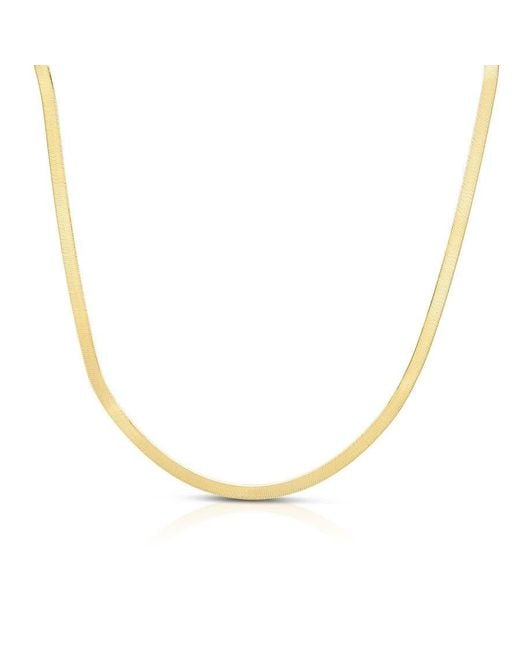 Kylie Harper Metallic Ladies 14K 4.6Mm Imperial Herringbone Chain Necklace