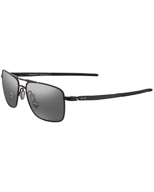 Oakley Black Gauge 6 Prizm Polarized Rectangular Sunglasses  603809 57 for men