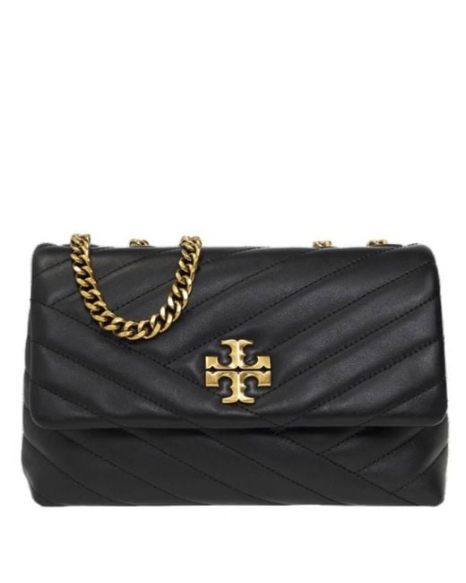 Tory Burch Black Kira Chevron Small Convertible Shoulder Bag