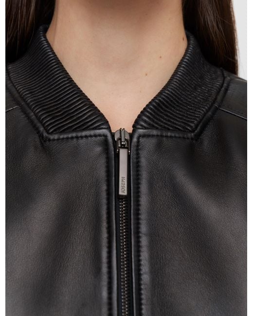 Joseph Black Quinn Soft Nappa Leather Jacket