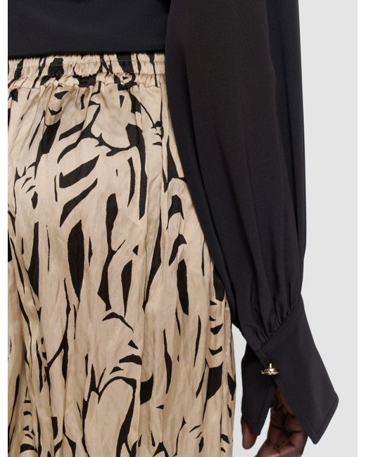 Joseph Metallic Dijon Printed Crinkle Trousers