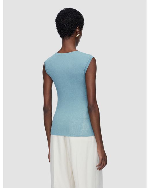 Gilet Alaou En Maille De Lin Mélangé Joseph en coloris White