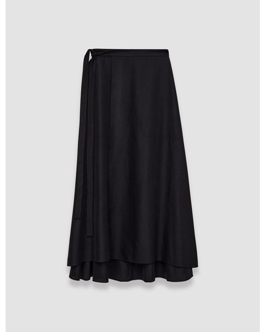 Joseph Black Light Cotton Sateen Alix Skirt