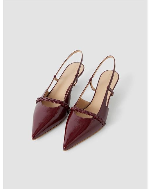 Joseph Pink Anisa Patent Leather Slingback Shoes