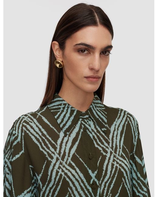 Blouse Sina En Soie À Tissage Ajouré Joseph en coloris Green