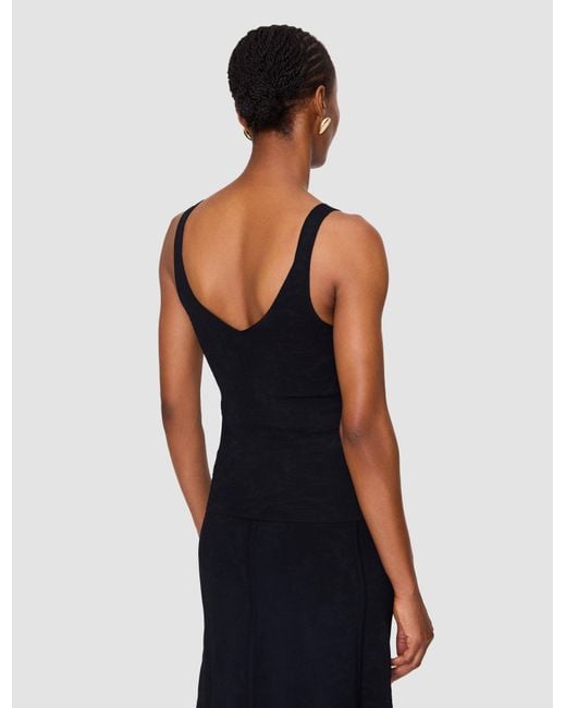 Joseph Black Joann Leopard Jacquard Milano Tank Top