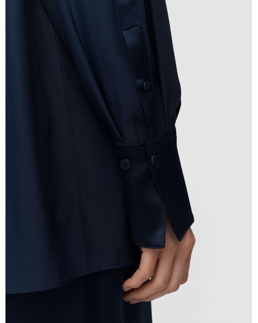 Joseph Blue Childs Silk Satin Blouse