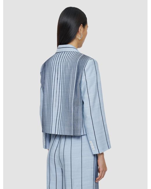 Joseph Blue Berlier Embroidered Stripes Jacket