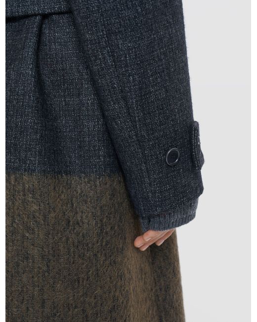 Joseph Blue Merton Overlay Wool Coat