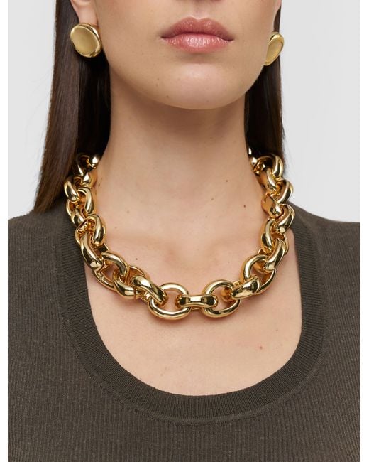 Joseph Metallic Bean Link Necklace