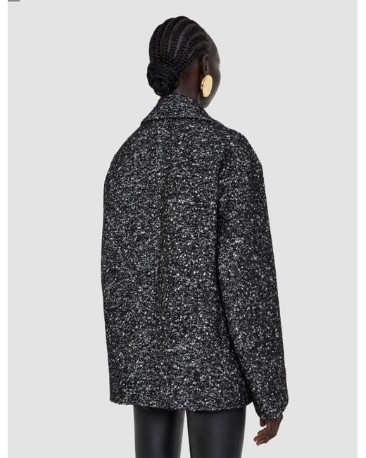 Joseph Black Agar Donegal Tweed Wool Coat