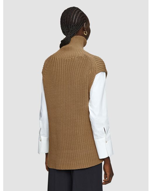 Ensemble Chemise Et Gilet En Maille Joseph en coloris Natural