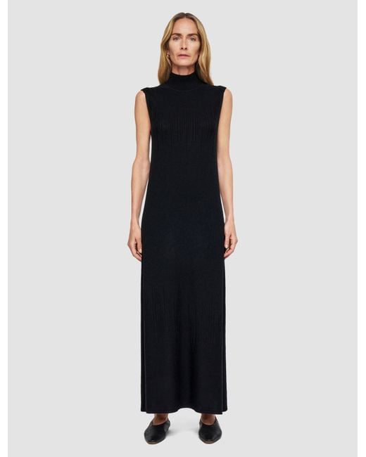 Joseph Black Gradient Stitch High Neck Dress