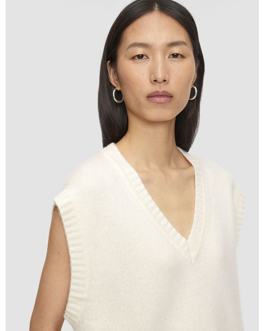 Joseph White Open Cashmere Vest