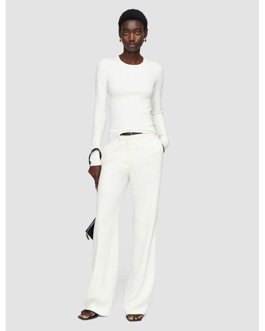 Joseph White Silk Stretch Top