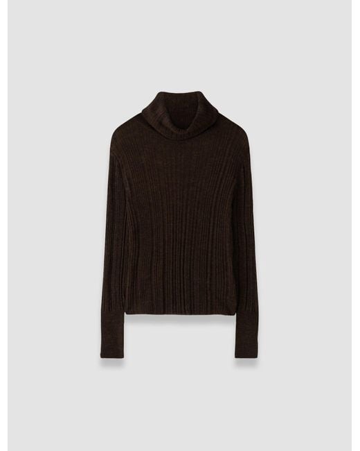 Joseph Black Molony Sheer Wool Rib Jumper