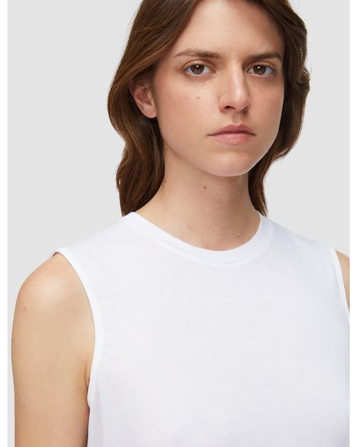 Joseph White Cotton Silk Jersey Tank Top